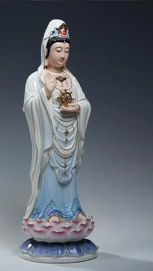 【上美】德化陶瓷18吋南海观音佛像供奉观世音菩萨佛像收藏品摆件