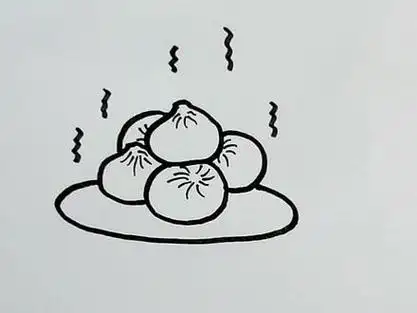 包子#简笔画简笔画教程 #天津狗不理包子