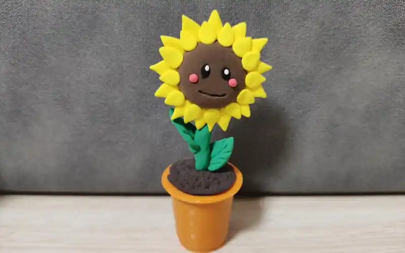 粘土教学新手计划100个粘土的flag26植物大战僵尸向日葵