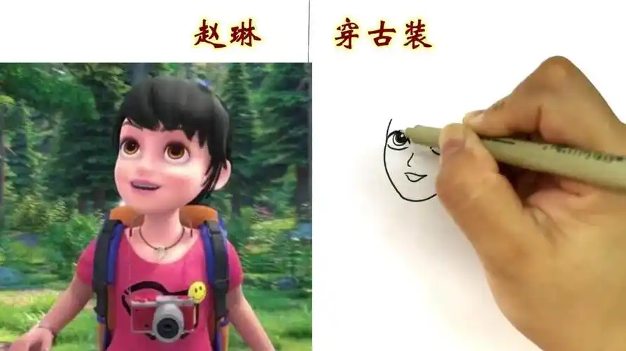 古装衣服简笔画:赵琳,穿古装,网友:闭月羞花,惊艳到我了-教育视频