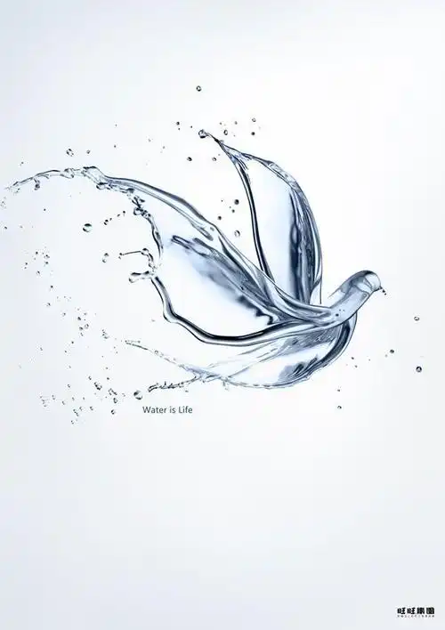 动物形状的创意水珠平面设计广告作品欣赏_云素材-平面设计素材免费
