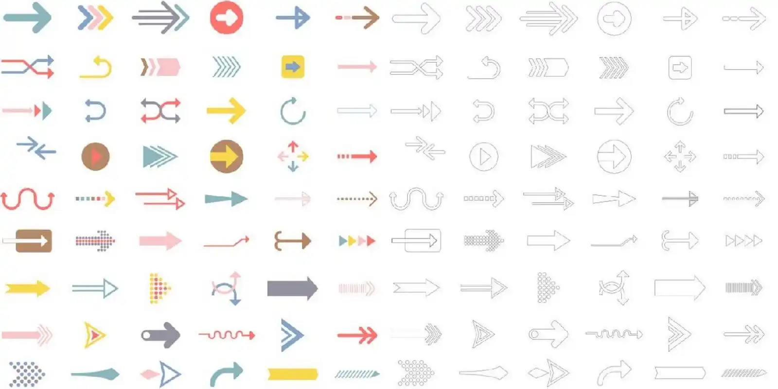 分析图素材‖符号 箭头 ps跟ai的格式都有 需要的宝子可以私我噢