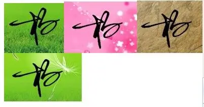 帮忙给我设计个带有背景的艺术签名 字为:杨.就像图片里的那样