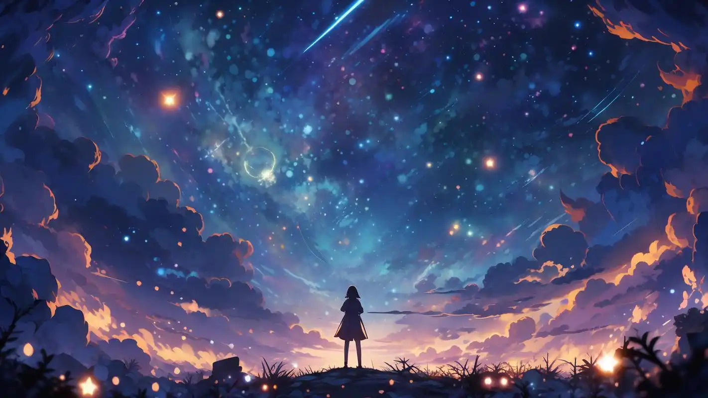 二次元星空壁纸4k超高清90梦幻又浪漫