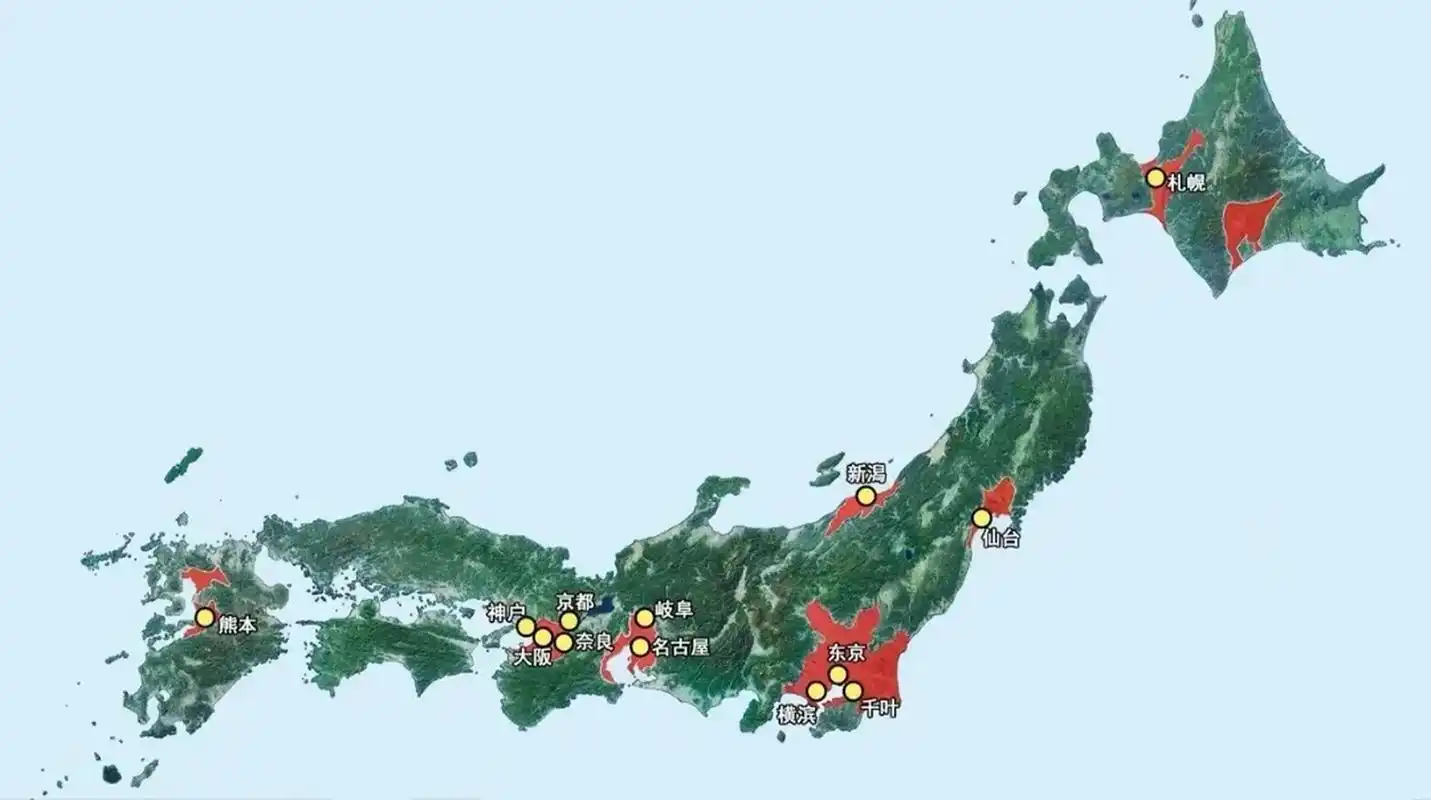 日本面积37.7万多平方公里,平原和低地占比只有13%,算起来也就是4.