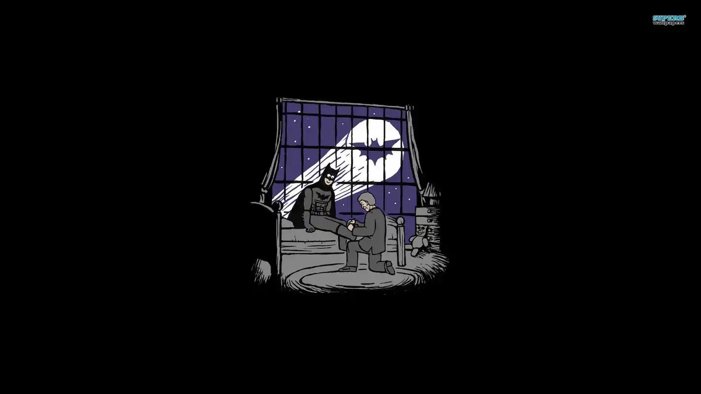 蝙蝠侠搞笑黑色桌面壁纸