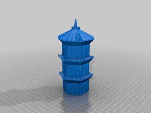 宝塔3d打印模型下载,宝塔stl文件下载,在线预览 - 打印派