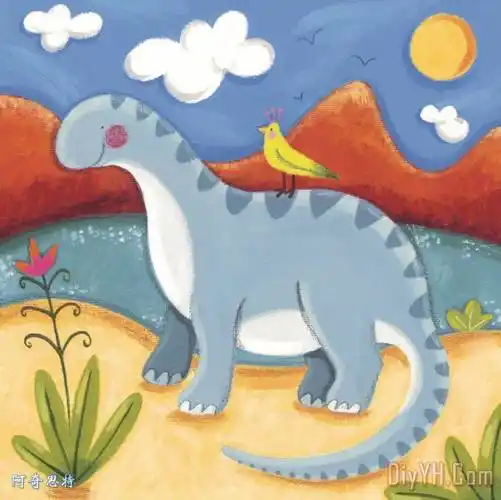 婴儿昏头昏脑的梁龙装饰画