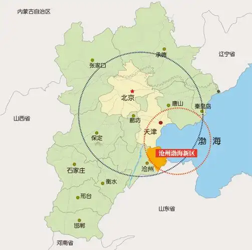 区位优势首都经济圈和环渤海经济带的交汇区域