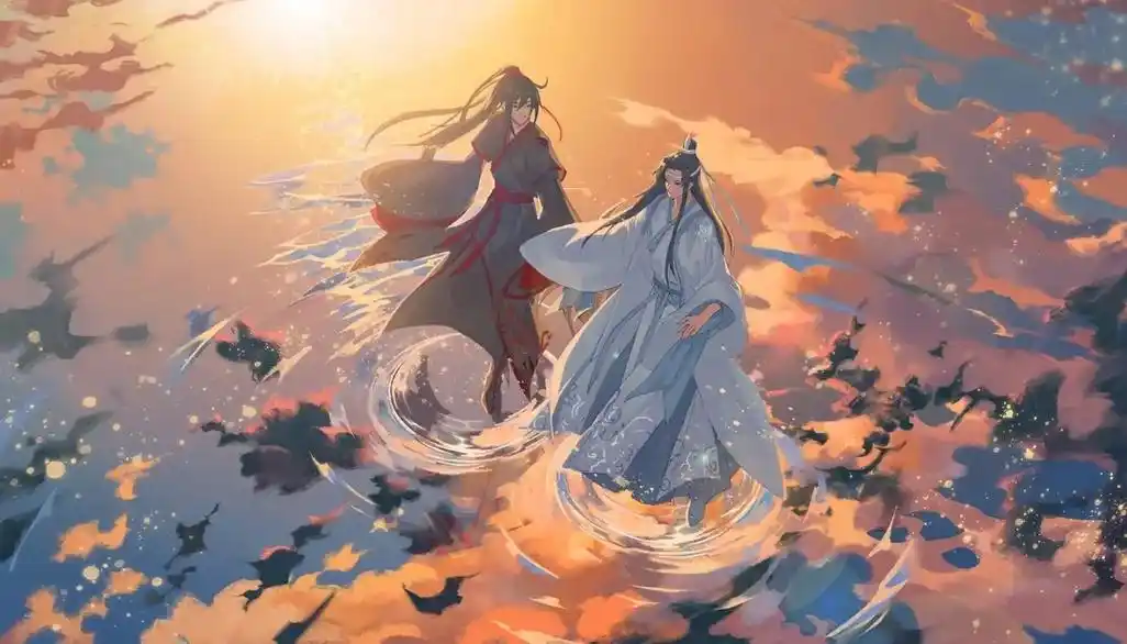 魔道祖师 #忘羡 我爱的少年郎 只愿你们长相守 画师:初灯 - 抖音