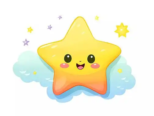 卡通插画星星头像可爱小星星元素