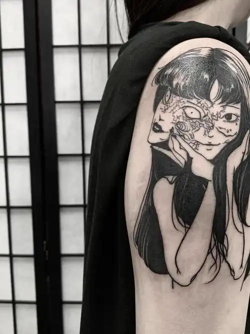 富江_纹身图案手稿图片_山石的纹身作品集