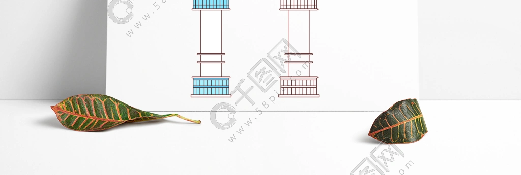 卡通手绘韩国首尔塔线条插画矢量装饰元素