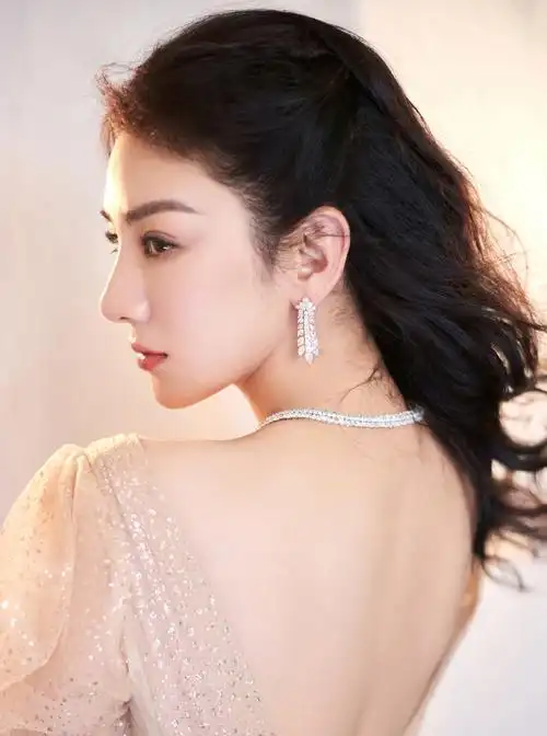 黄奕裸色闪片长裙美艳动人写真图片57