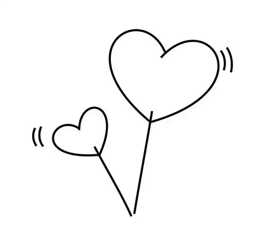 无色透明的心,矢量,在白色背景上的无色心