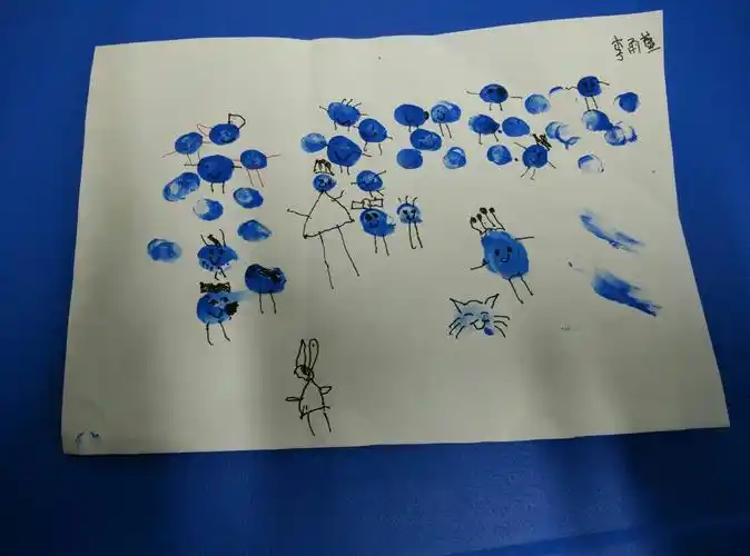 《有趣的手指印画》