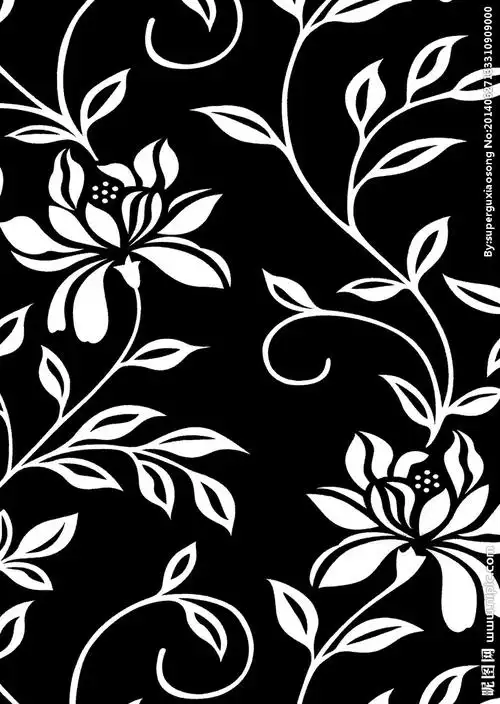 黑白花纹设计图__花边花纹_底纹边框_设计图库_昵图网nipic.com