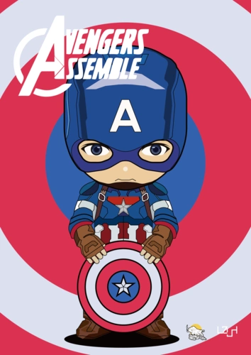 复仇者联盟1q版角色插画