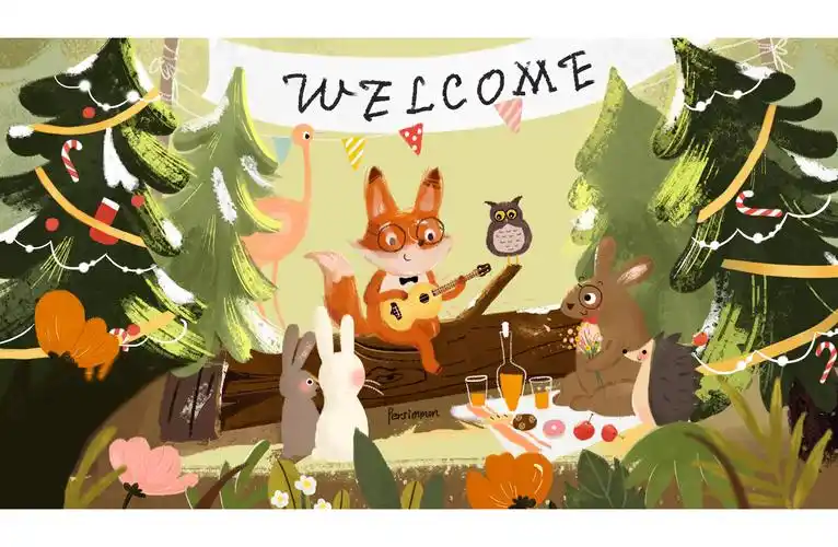 森林中的音乐会|插画|儿童插画|persimmon_art - 原创作品 - 站酷