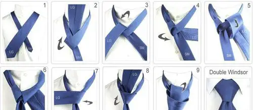 温莎结--领带打法图解的文字说明