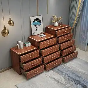 000人付款淘宝林氏木业五斗柜 实木简约现代抽屉式储物柜卧室柜子收纳