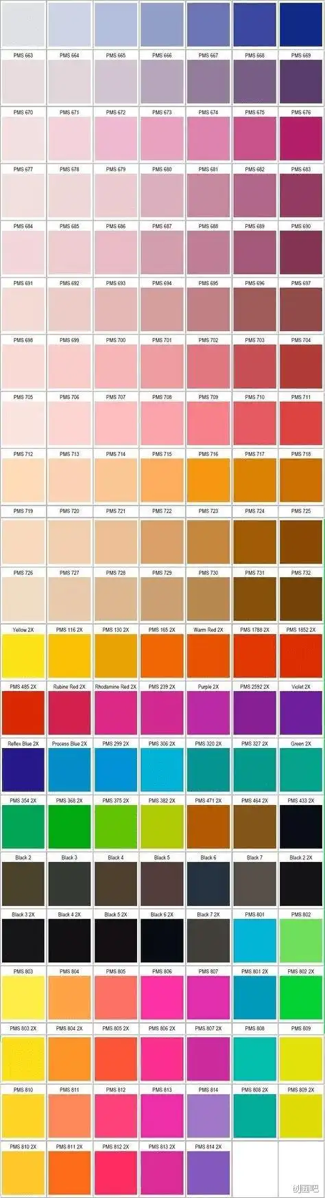 艺术知识普及 国际通用的标准色卡——潘通