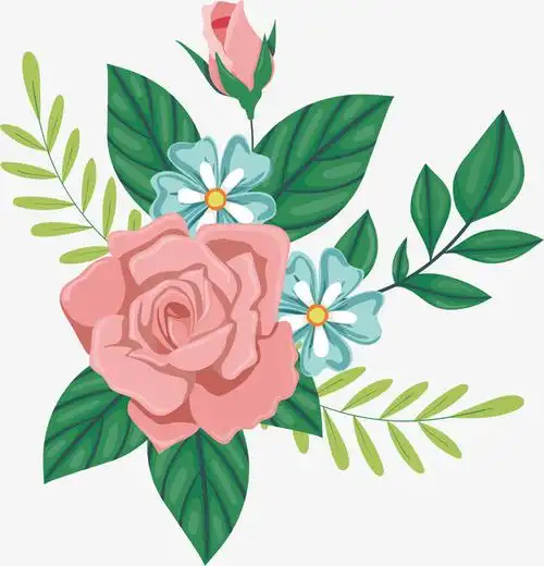 矢量图盛开的鲜花