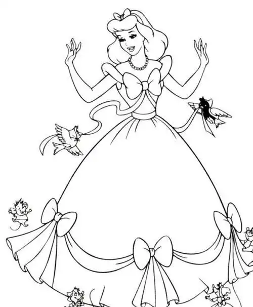 幼儿简笔画图片大全_漂亮的公主 公主简笔画