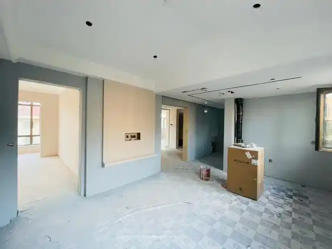 装修记录乳胶漆立邦银币色奶咖色二层