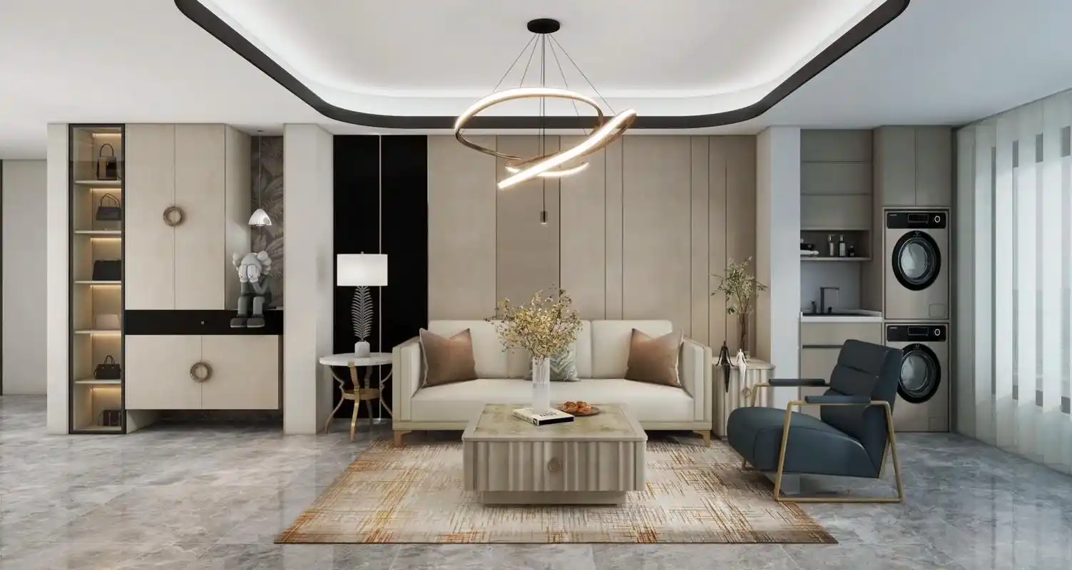 招商臻园145轻奢效果图,美克art全屋定制案例#室内设计 - 抖音