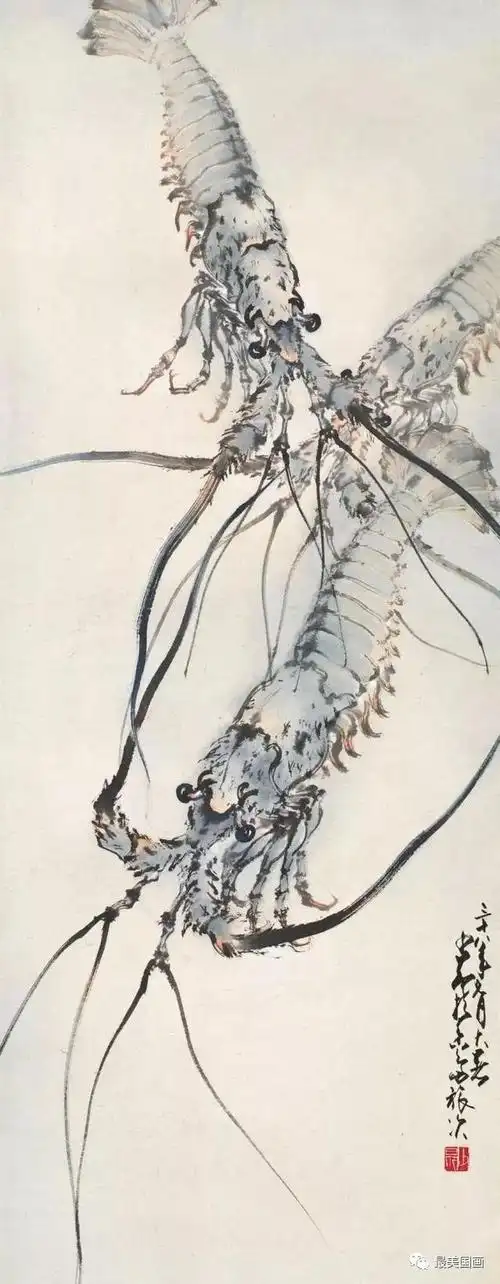 赵少昂《龙虾》作品鉴赏