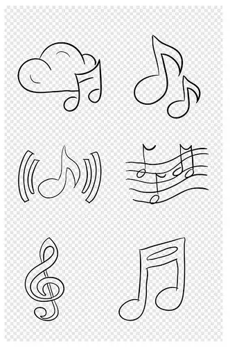 剪影手绘音符编导影视素材编导