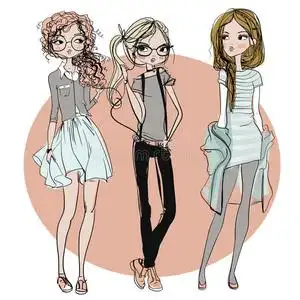 卡通可爱萌女孩图片-卡通可爱萌女孩素材-卡通可爱萌女孩插画-摄图新