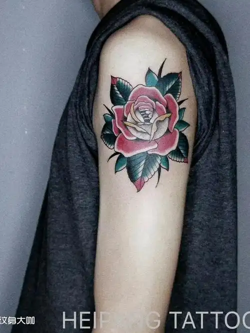 old school玫瑰花_纹身图案手稿图片_曾宪林的纹身作品集