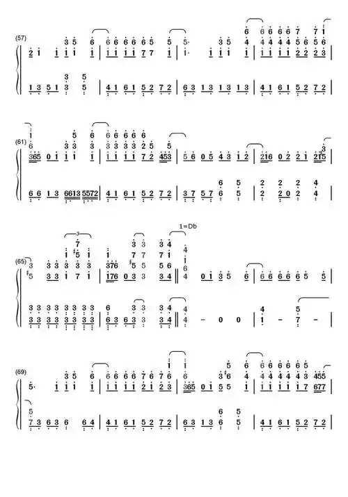 我爱他钢琴简谱乐谱