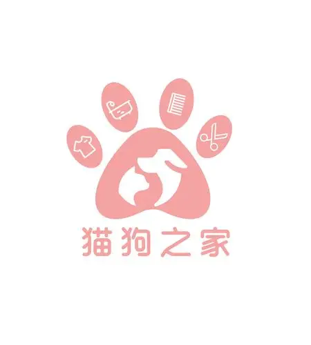 猫狗之家宠物美容店logo设计