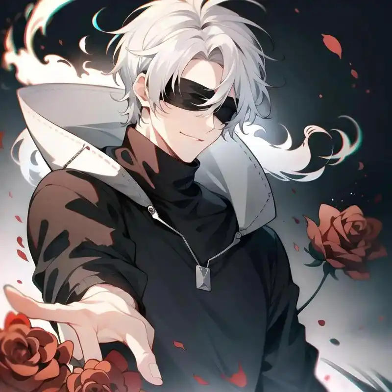 蒙眼超级帅气/情侣头像/闺蜜头像 这么好看的头像,确定不一起换么?