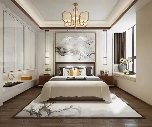 新中式卧室这么美