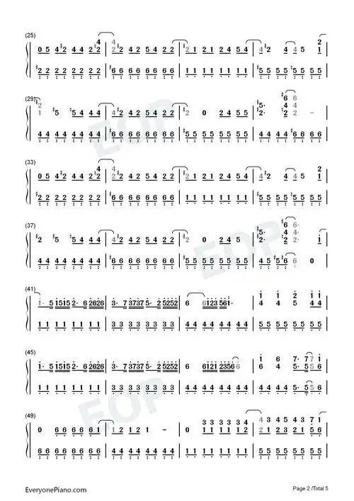 believe-海贼王op2双手简谱预览2