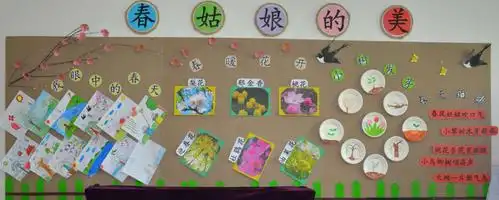 靖边县幼儿园"春天"主题墙评比活动
