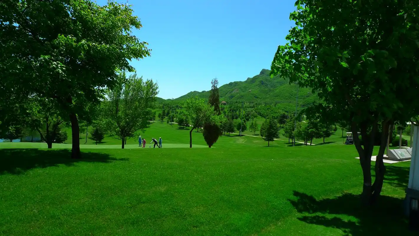 万里无云,碧草如茵,宁静而清澈,惬意!