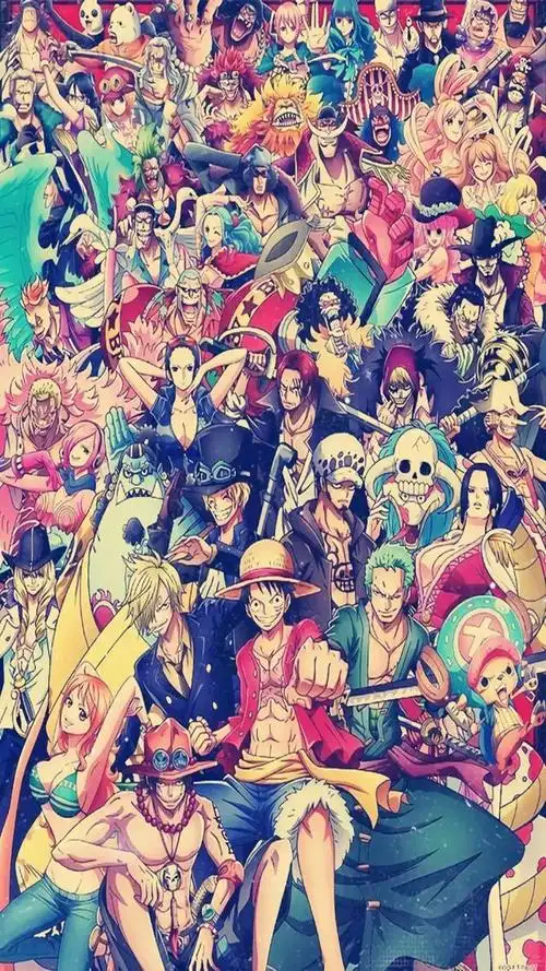 「高清电脑|手机|壁纸头像背景」海贼王壁纸全员前方蓝胖子出没