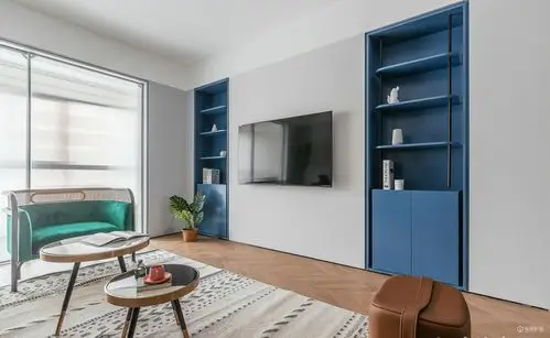 简约北欧风三居室客厅电视墙装修效果图