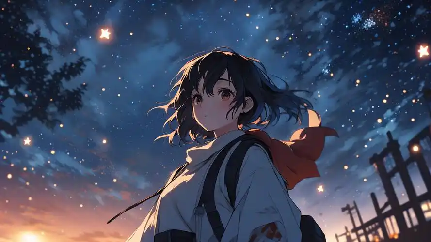 高清动漫壁纸4k全屏,动漫人物与星空78