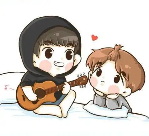 情侣头像动漫抱吉他 动漫头像图片大全 -【爱个性】