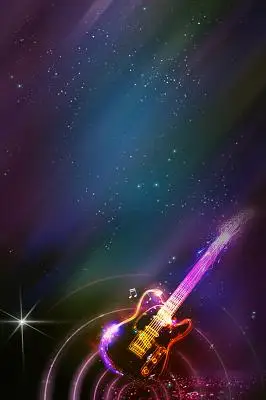 紫色唯美简约音乐音符光效展板背景教育黑金大气光效钢琴培训班招生