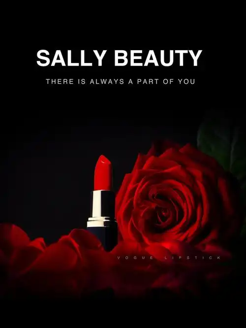 时尚口红海报背景