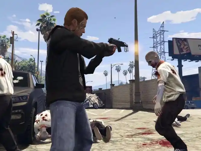 𝙉𝙋𝘾 𝙒𝙖𝙧𝙨 gta5枪战!对抗尸潮!