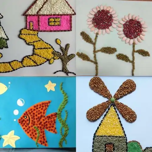 美工活动――《有趣的种子贴画》 - 美篇