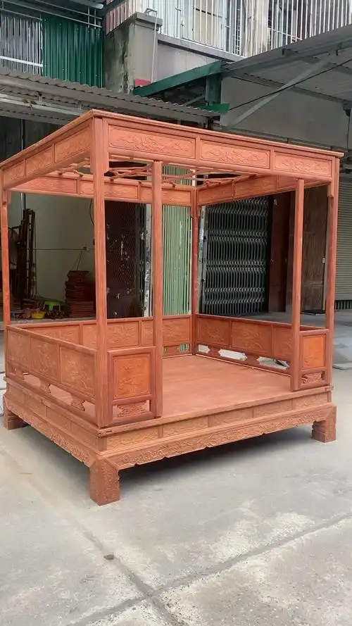 缅甸花梨大果紫檀明清架子床